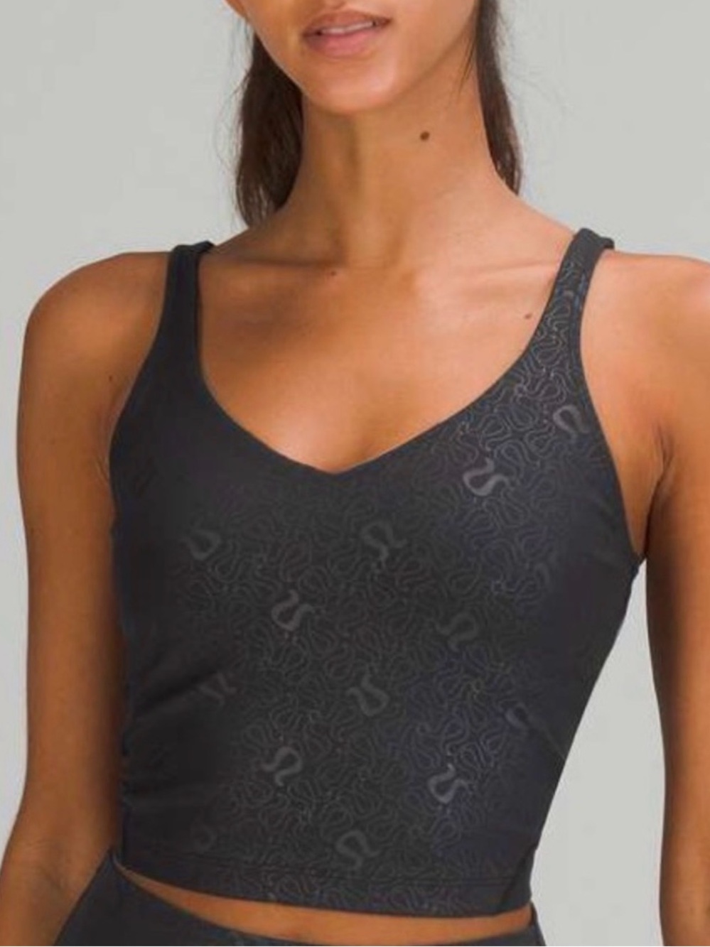 Lululemon Align Tank Top Yogo Emboss Black Size 6